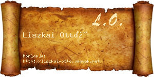 Liszkai Ottó névjegykártya