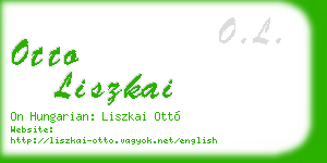 otto liszkai business card